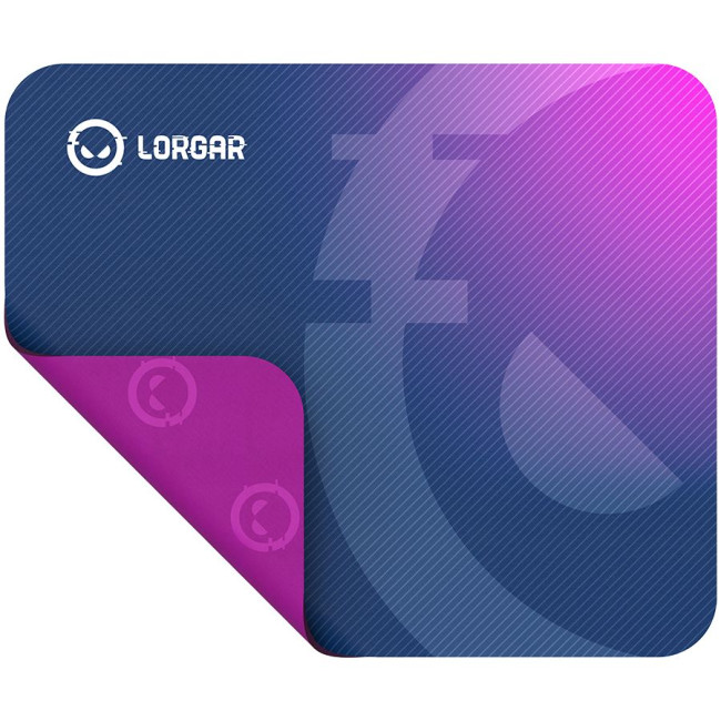 Lorgar Main 133, Gaming mouse pad, High-speed surface, Purple anti-slip rubber base, size: 360mm x 300mm x 3mm, weight 0.2kg