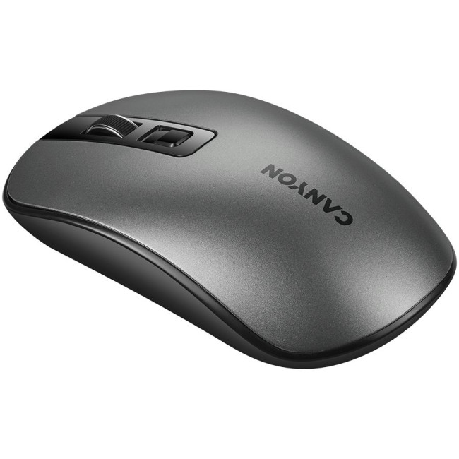 CANYON MW-18, 2.4GHz Wireless Rechargeable Mouse with Pixart sensor, 4keys, Silent switch for right/left keys,DPI: 800/1200/1600, Max. usage 50 hours for one time full charged, 300mAh Li-poly battery, Dark grey, cable length 0.6m, 116.4*63.3*32.3mm, 0.075