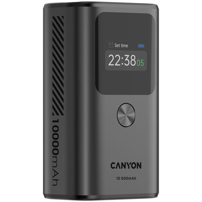 CANYON power bank OnPower 130 TFT 10000 mAh PD30W Dark Grey