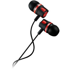 Головні дротові навушники-вкладиші з вбудованим мікрофоном CANYON EP-3 Stereo earphones with microphone  Red  cable length 1.2m  21.5*12mm  0.011kg
