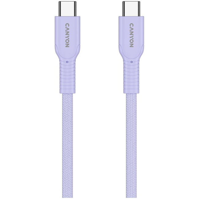 CANYON cable OnWire 60CL C-C 60W COLOR Braided 1m Purple