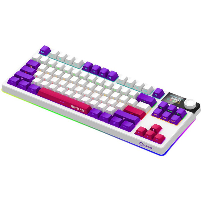 LORGAR KBP70TKLW, Wireless TKL Mechanical Gaming Keyboard Pro, White, EN layout