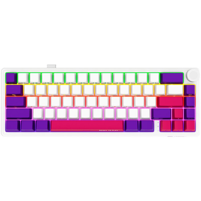 LORGAR KBP70MW, Wireless 65% Mechanical Gaming Keyboard Pro, White, EN layout