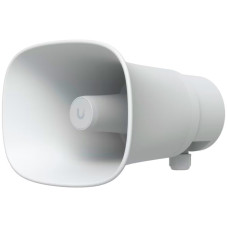 Ubiquiti UP-AI-Horn-Speaker-W All-weather PoE 120 dB horn speaker with advanced AI alert functionality and versatile wall, corner, and pole mounting options