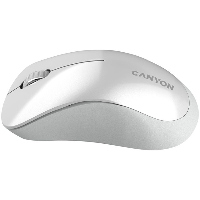 CANYON MW-11, 2.4 GHz  Wireless mouse ,with 3 buttons, DPI 1200, Battery:AAA*2pcs  ,pearl white grey67*109*38mm 0.063kg