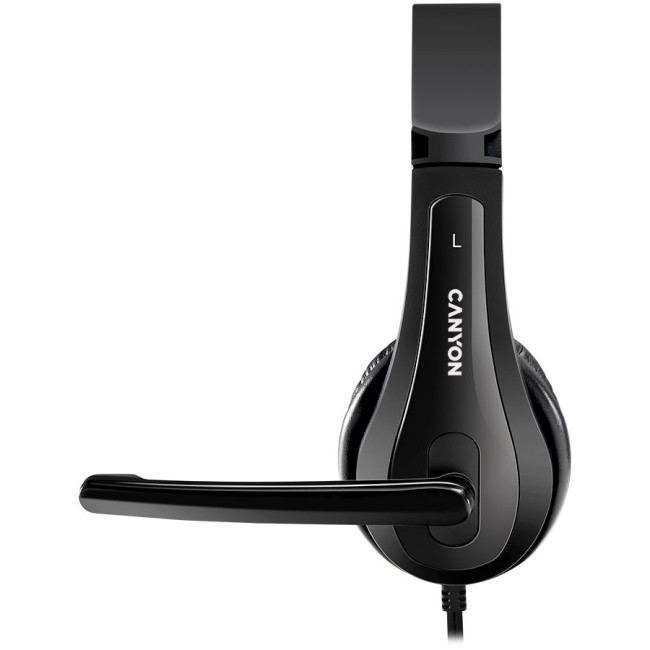 CANYON PC headset CHSU-1 PC Mic USB 2m Black