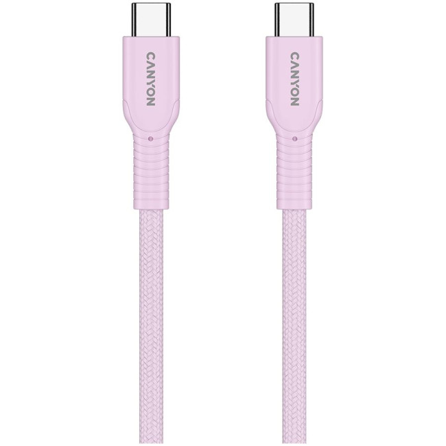 CANYON cable OnWire 60CL C-C 60W COLOR Braided 1m Pink