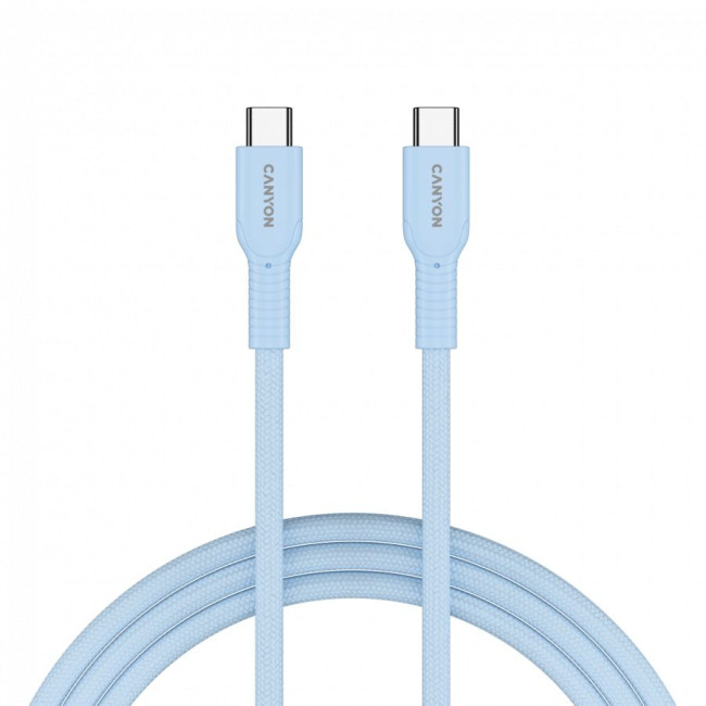 CANYON cable OnWire 60CL C-C 60W COLOR Braided 1m Light Blue