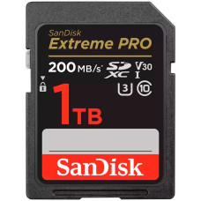 SANDISK Extreme PRO 1TB SDXC Memory Card + 2 years RescuePRO Deluxe up to 200MB/s & 140MB/s Read/Write speeds, UHS-I, Class 10, U3, V30