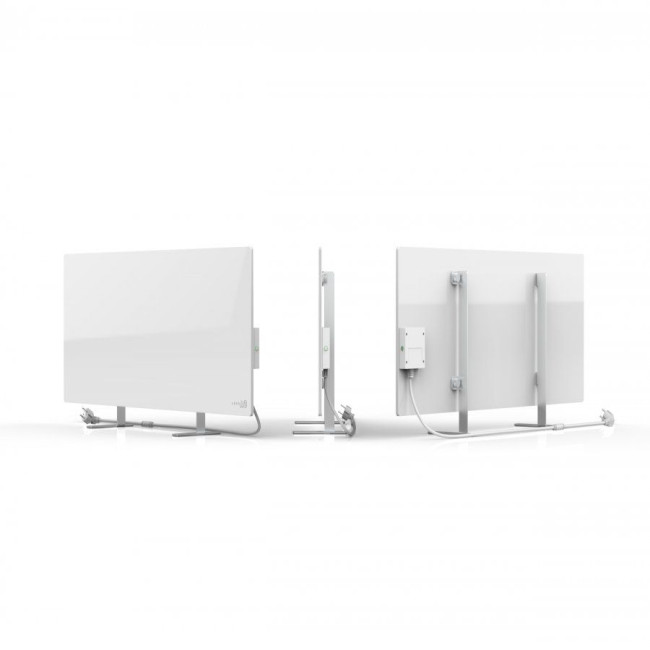 AENO Premium Eco Smart Heater, 700W, Tempered glass, Infrared+convection heating type, Plug type: Europe (E/F type), WHITE