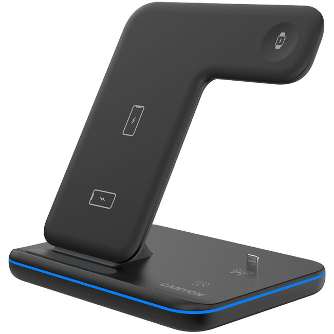 CANYON wireless charger WS-302 15W 3in1 Black