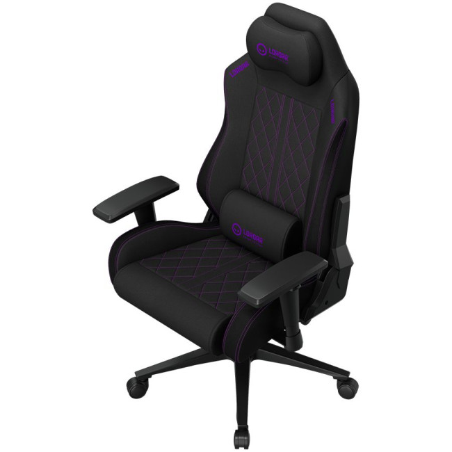LORGAR CHA41, Ergonomic Gaming Chair Advanced, premium anti-stain fabric, Black/purple