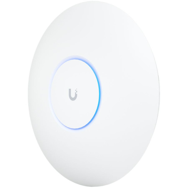 UBIQUITI U6 Pro; WiFi 6; 6 spatial streams; 140 m² (1,500 ft²) coverage; 350+ connected devices; Powered using PoE; GbE uplink.