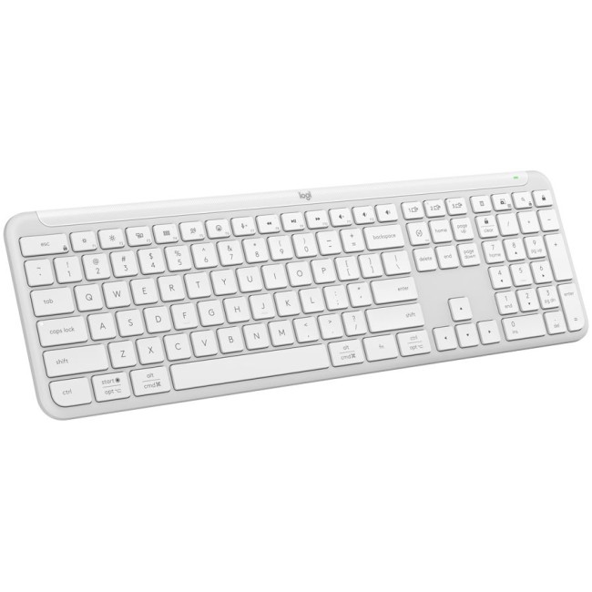 LOGITECH Signature Slim Wireless Keyboard K950 - OFF WHITE - US INT'L - 2.4GHZ/BT