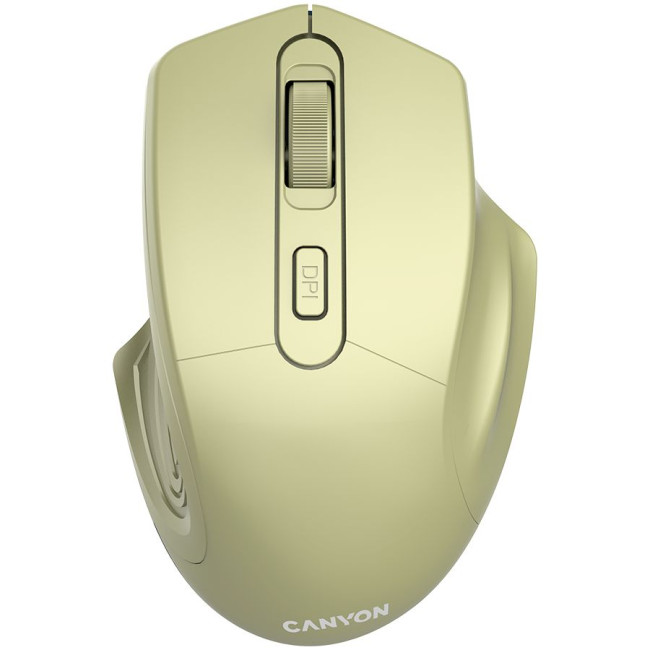 CANYON MW-15, 2.4GHz Wireless Optical Mouse with 4 buttons, DPI 800/1200/1600, Golden, 115*77*38mm, 0.064kg