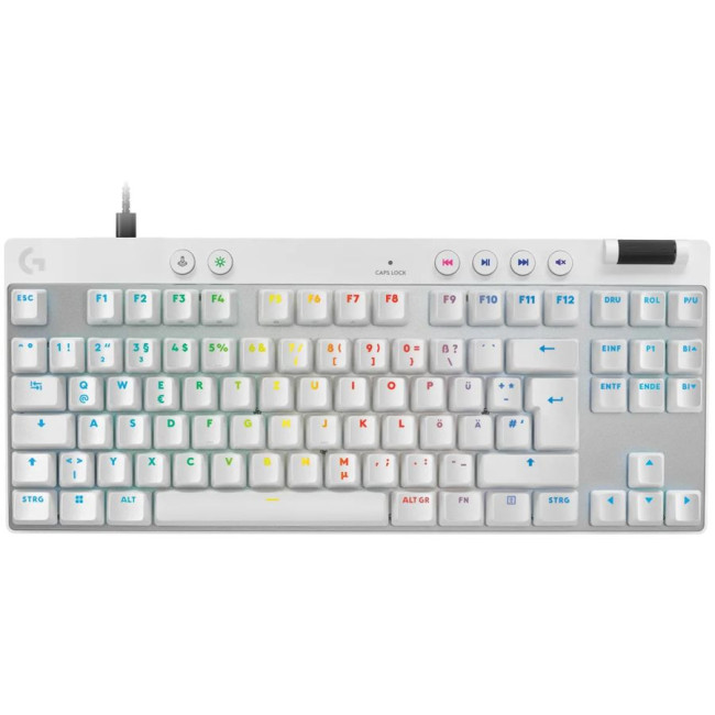 LOGITECH G PRO X TKL RAPID Gaming Keyboard - WHITE - US INT'L - USB - N/A - EMEA28i-935 - LINEAR