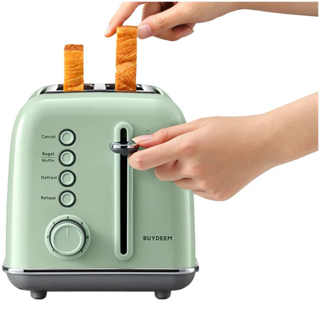 BUYDEEM 2 Slice Toaster, model DT620E, color Cozy Greenish, EU