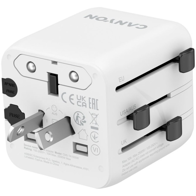 CANYON Travel Adapter OnTour One EU/UK/US/AUS White