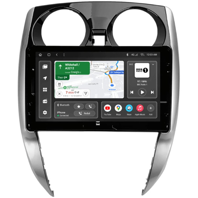 Installation kit for installing GAZER multimedia head units in cars - model E12-F010