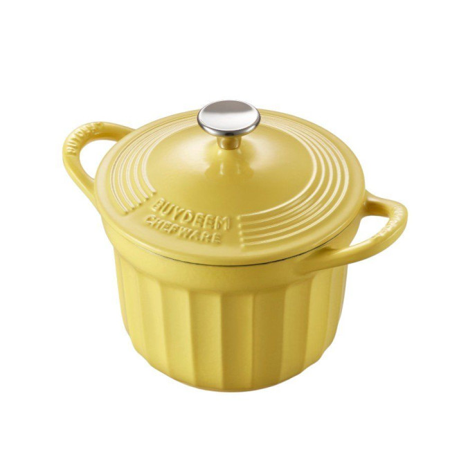 BUYDEEM Enameled Cast Iron Dutch Oven 1,8L, model CP541, color Mellow Yellow