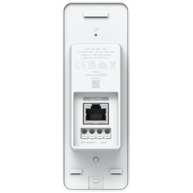 Ubiquiti Access Ultra Tamper-resistant access reader with a built-in hub for complete, single-door entry control from one device,  Lock terminal (12V/1A), Exit request input