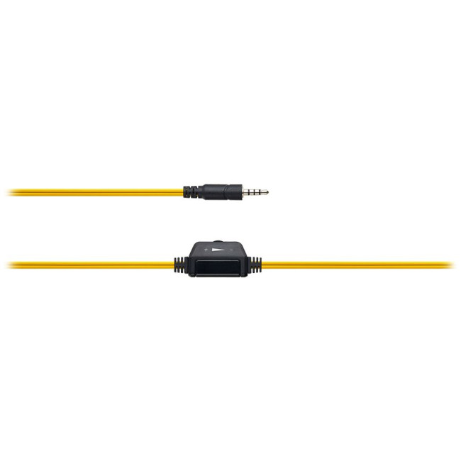 Головні дротові навушники накладні з вбудованим мікрофоном CANYON entry price PC headset  combined 3 5 plug  leather pads  Black-yellow