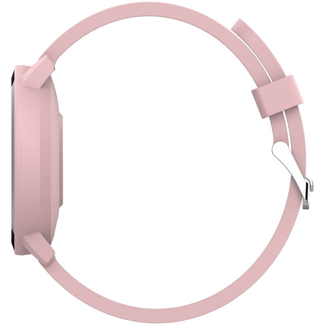 CANYON Lollypop SW-63, Smart watch, 1.3inches IPS full touch screen, Round watch, IP68 waterproof, multi-sport mode, BT5.0, compatibility with iOS and android, Pink, Host: 25.2*42.5*10.7mm, Strap: 20*250mm, 45g