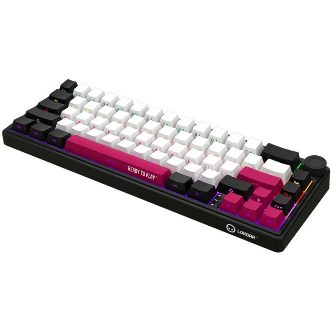 LORGAR KBP70MW, Wireless 65% Mechanical Gaming Keyboard Pro, Black/red, EN layout