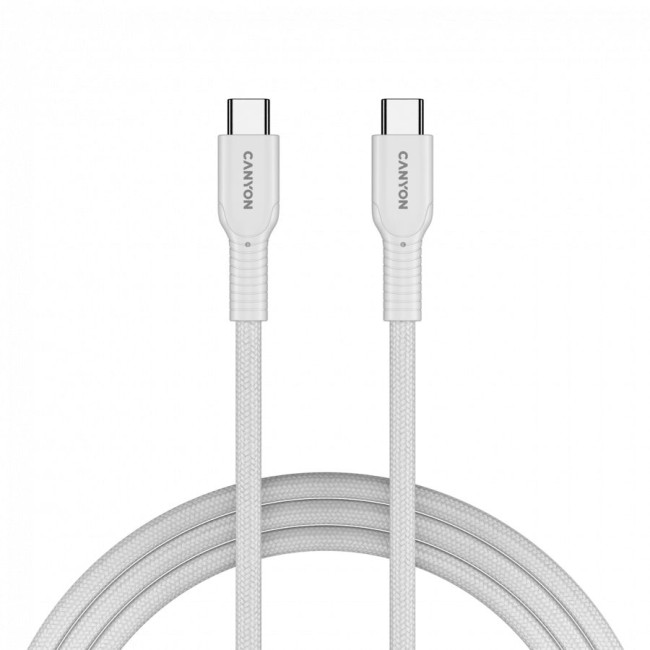 CANYON cable OnWire 60CL C-C 60W COLOR Braided 1m White