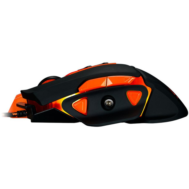 Маніпулятор миша дротова CANYON Optical gaming mouse  adjustable DPI setting 800/1600/2400/3200/4800/6400  LED backlight  moveable weight slot and retractable top cover for comfortable usage  Black rubber  cable length 1.70m  137*90*42mm  0.154kg(replacem
