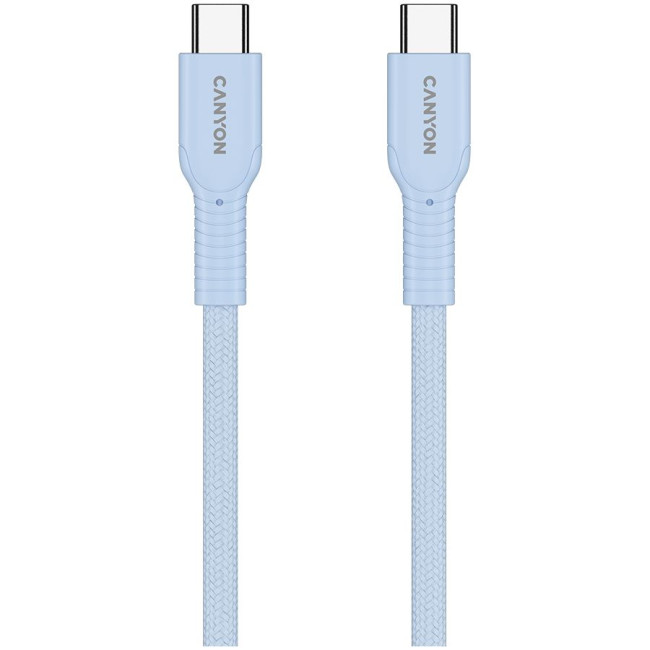 CANYON cable OnWire 60CL C-C 60W COLOR Braided 1m Light Blue