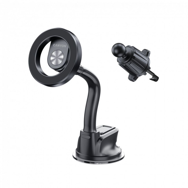 CANYON Magnetic car holder OnGrip 12 suction + air vent Black