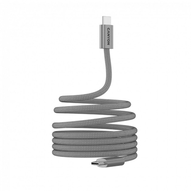 CANYON cable OnWire 60MG C-C 60W Magnet Braided 1m Light Grey