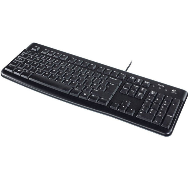 LOGITECH K120 Corded Keyboard - BLACK - USB - UKR - B2B