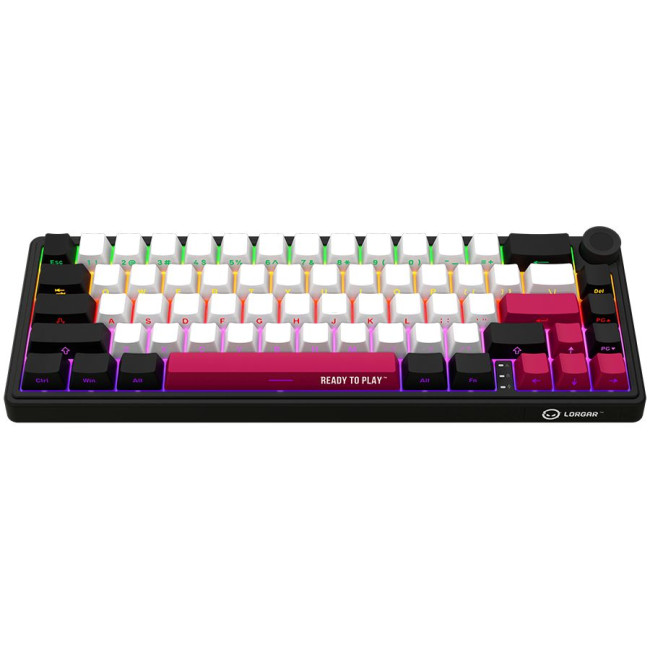 LORGAR KBP70MW, Wireless 65% Mechanical Gaming Keyboard Pro, Black/red, EN layout