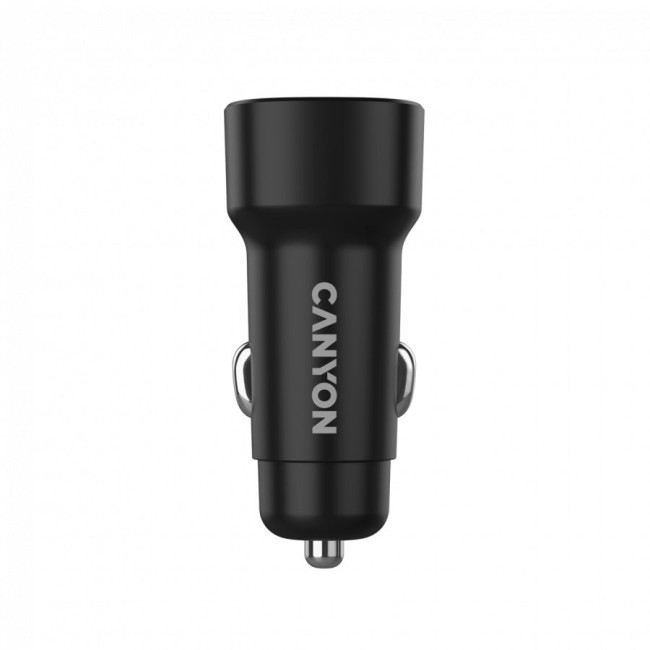 CANYON car charger OnDrive 24  24W 2xUSB-A Black
