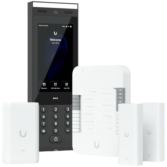 Ubiquiti UA-G3-SK-Gate Starter kit with a Gate Hub, G3 Intercom, PoE++ adapter, and PoE++ over twisted pair extender for access control at a single gate with Touch Pass support