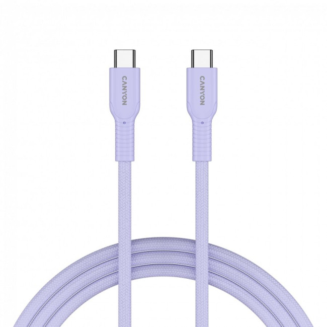 CANYON cable OnWire 60CL C-C 60W COLOR Braided 1m Purple