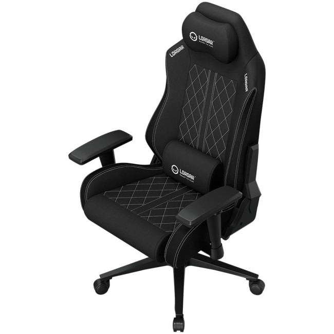 LORGAR CHA41, Ergonomic Gaming Chair Advanced, premium anti-stain fabric, Black/white