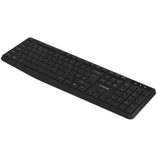 CANYON keyboard KB-W01 Wireless Black