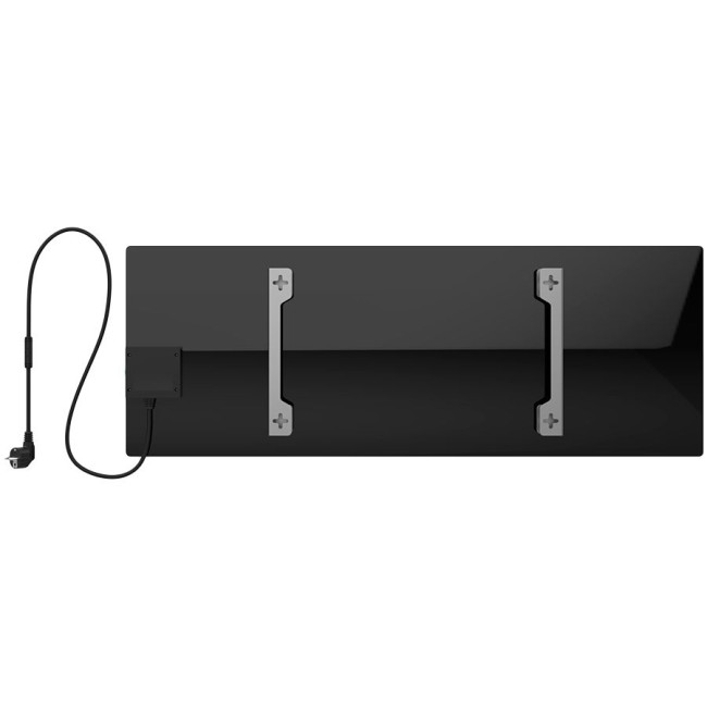 AENO Premium Eco Smart Heater, 700W, Tempered glass, Infrared+convection heating type, Led display Plug type: Europe (E/F type), BLACK