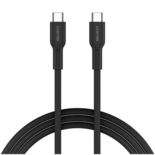 CANYON cable OnWire 60CL C-C 60W COLOR Braided 1m Black