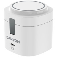 Canyon 4 in 1 Wireless Charging Stand, 30W max, Size: 70x70x70.3mm, weight: 414g, with 1M cable, white