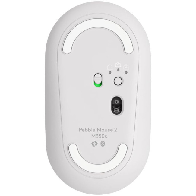 LOGITECH Pebble Mouse 2 M350s - TONAL WHITE - BT - EMEA-808 - DONGLELESS
