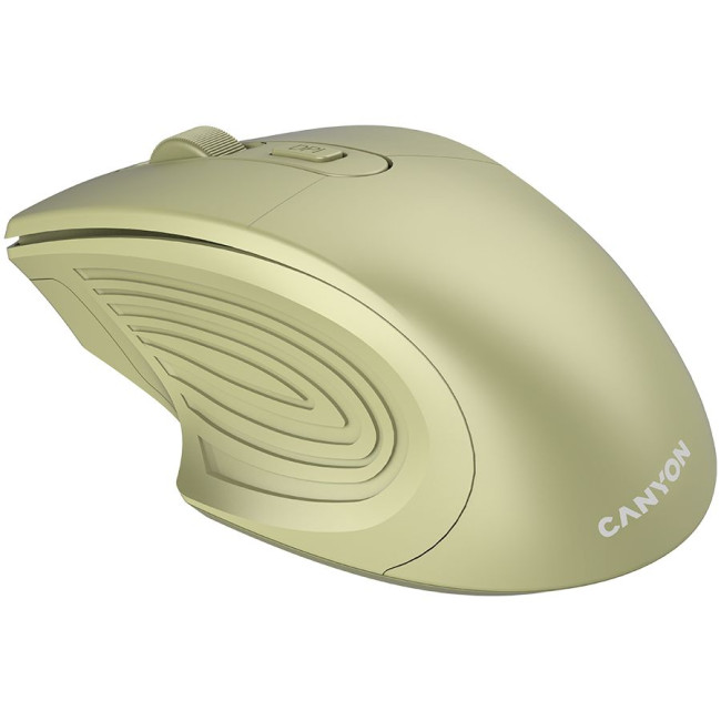 CANYON MW-15, 2.4GHz Wireless Optical Mouse with 4 buttons, DPI 800/1200/1600, Golden, 115*77*38mm, 0.064kg