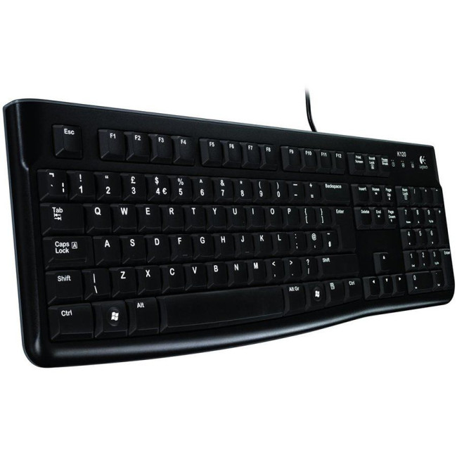 LOGITECH K120 Corded Keyboard - BLACK - USB - UKR - B2B