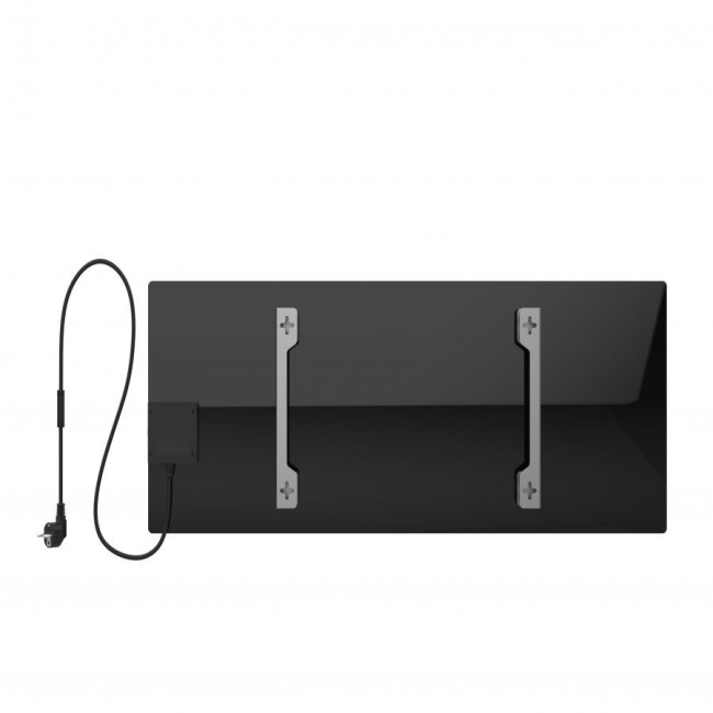 AENO Premium Eco Smart Heater, 700W, Tempered glass, Infrared+convection heating type, Plug type: Europe (E/F type), BLACK