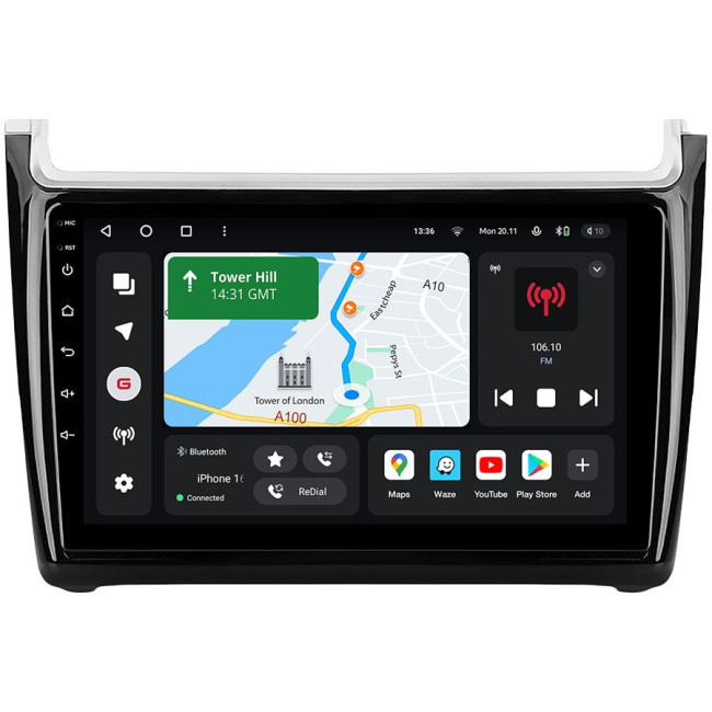 Installation kit for installing GAZER multimedia head units in cars - model 6R-F009