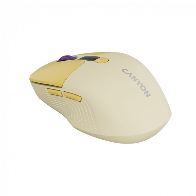 CANYON mouse MW-26 LCD Silent Dual Mode Wireless Yellow