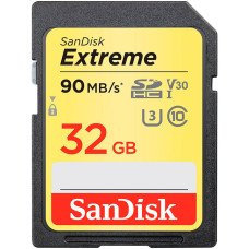 SANDISK Extreme 32GB Memory Card up to 100MB/s, UHS-I, Class 10, U3, V30